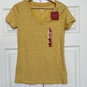 Mossimo Supply Co Gold Fitted Short Sleeve T-Shirt